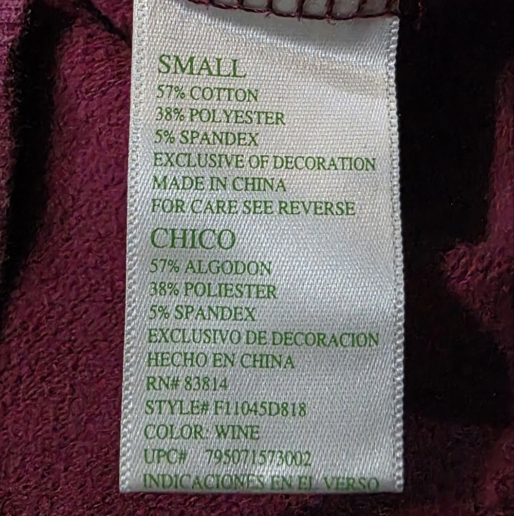 GreenTea "Wine O'Clock" High-Low Sweatshirt - Picture 9 of 9